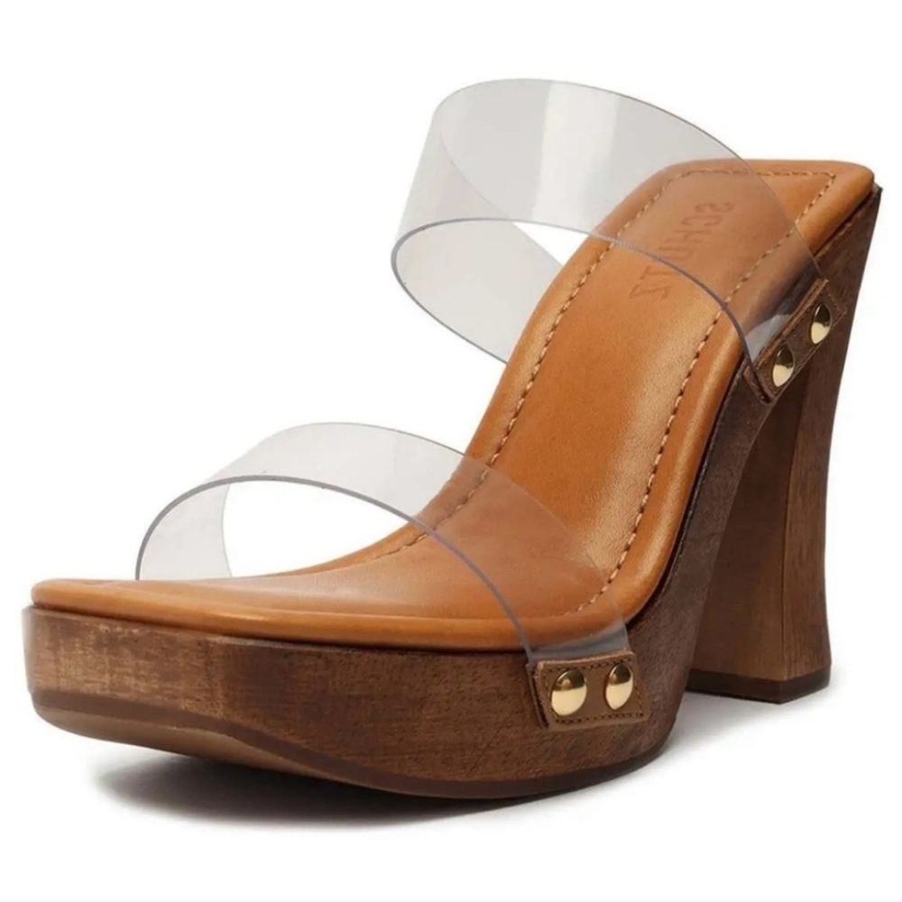 SCHUTZ Tansparent Block Heel Sandals - Picture 3 of 13